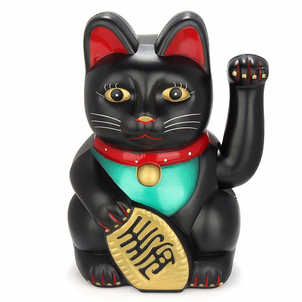 Car Accessories Oman - Chinese Lucky Cat Decoration Waving Arm