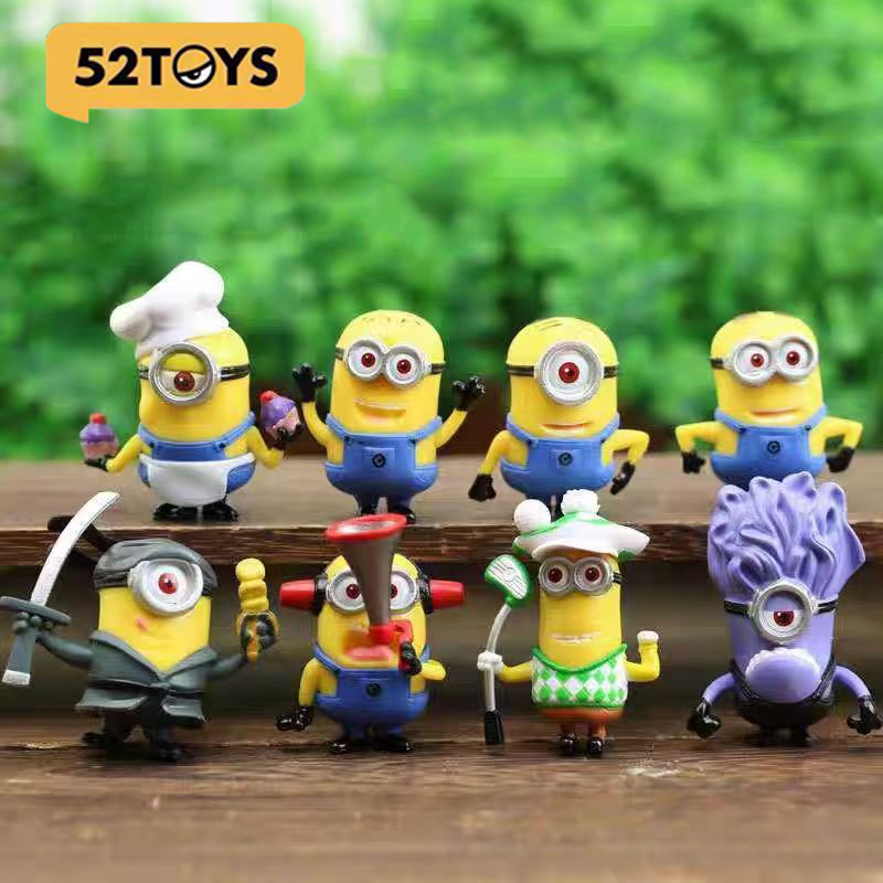 Car Accessories Xmas - 8 Pcs/1set 52TOYS Minions Cartoon Cute