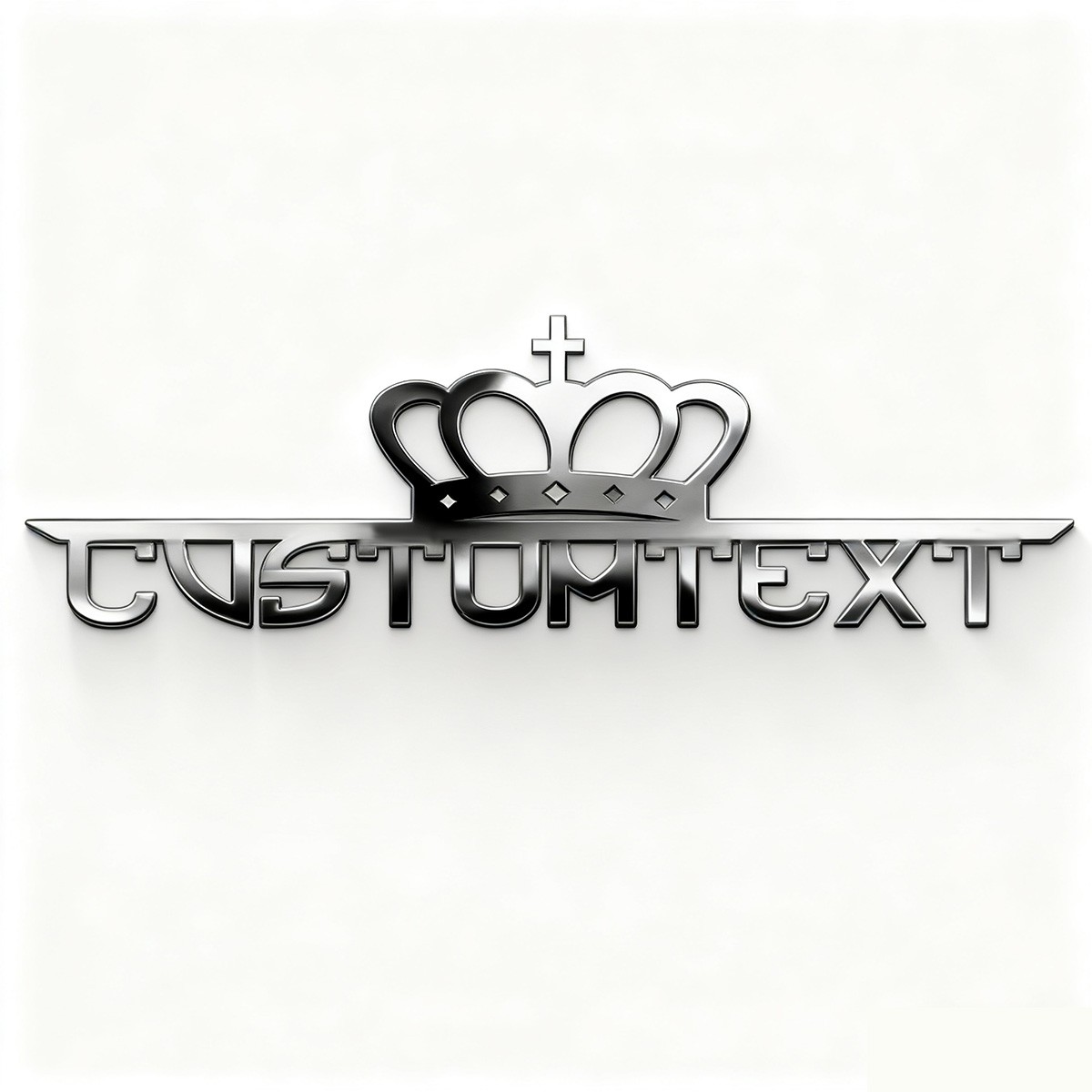 Classic Crown Creative Font 3D - Car Accessories Name recension och pris