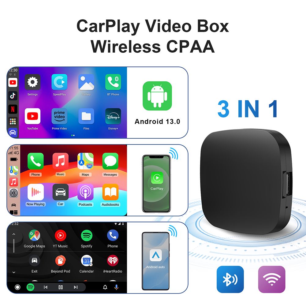 New 3 in 1 Wireless Carplay&An - Car Accessories Youtube recension och pris