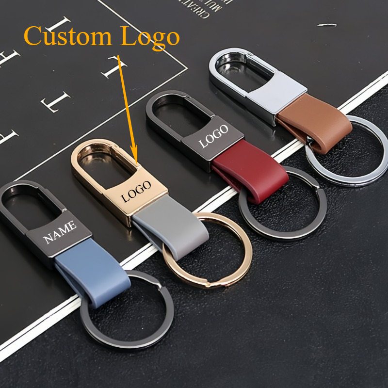 Fashion Leather Keychains Cust - Car Accessories Name recension och pris