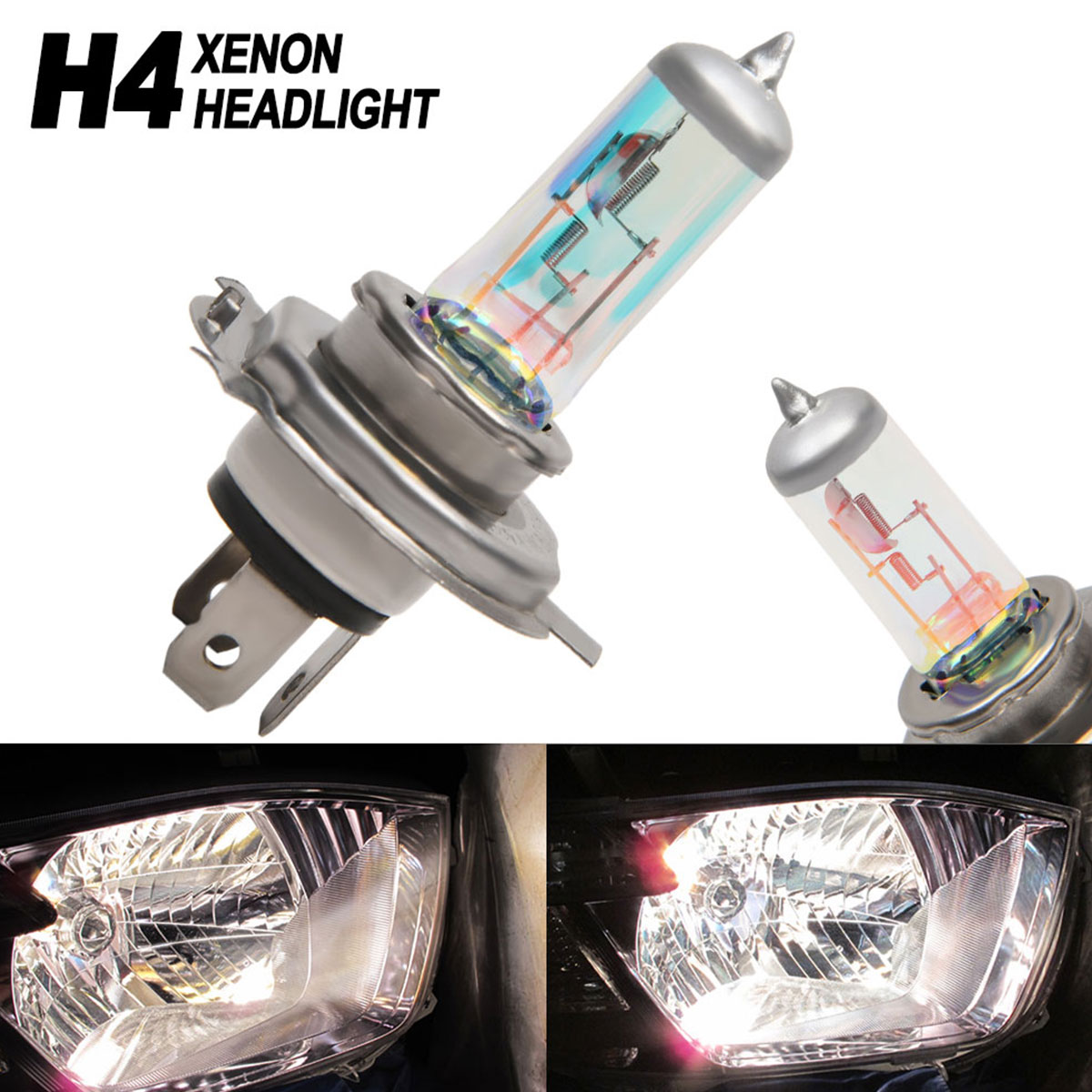1/2 Pcs H4 Halogen Headlight B - Accessories Car Near recension och pris