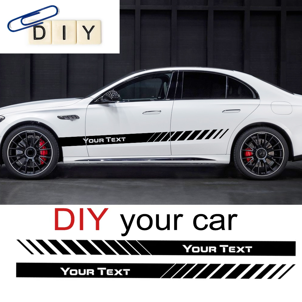 Custom Text Car Side Door Stri - Car Accessories Name recension och pris