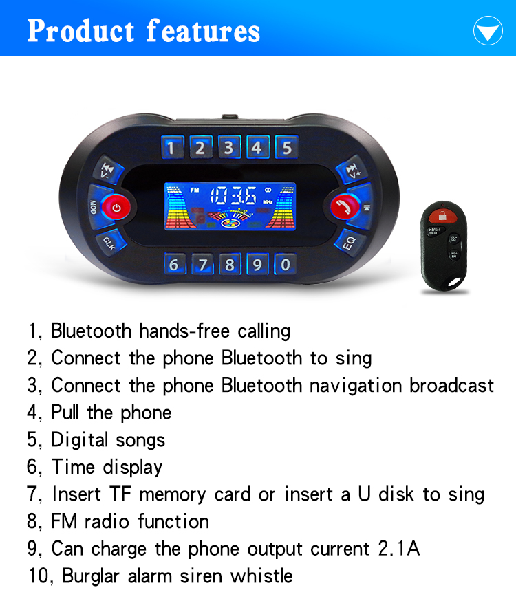 MT730 Motorcycle Bluetooth Spe - Fm Transmitter recension och pris