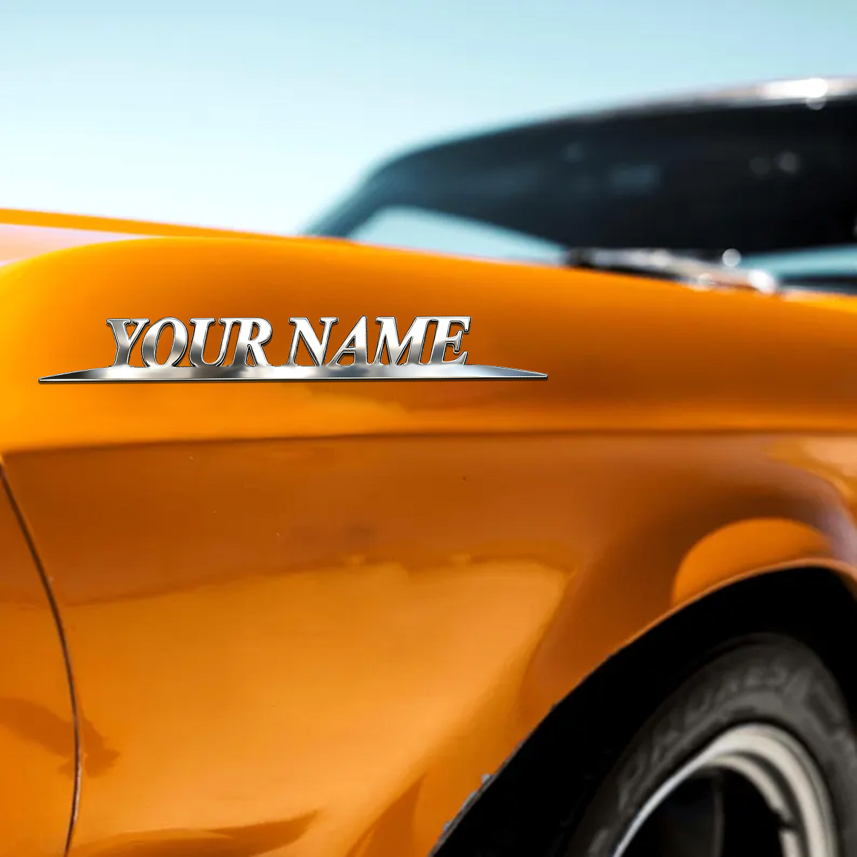 Metal Trendy YOUR NAME Sticker - Car Accessories Name recension och pris