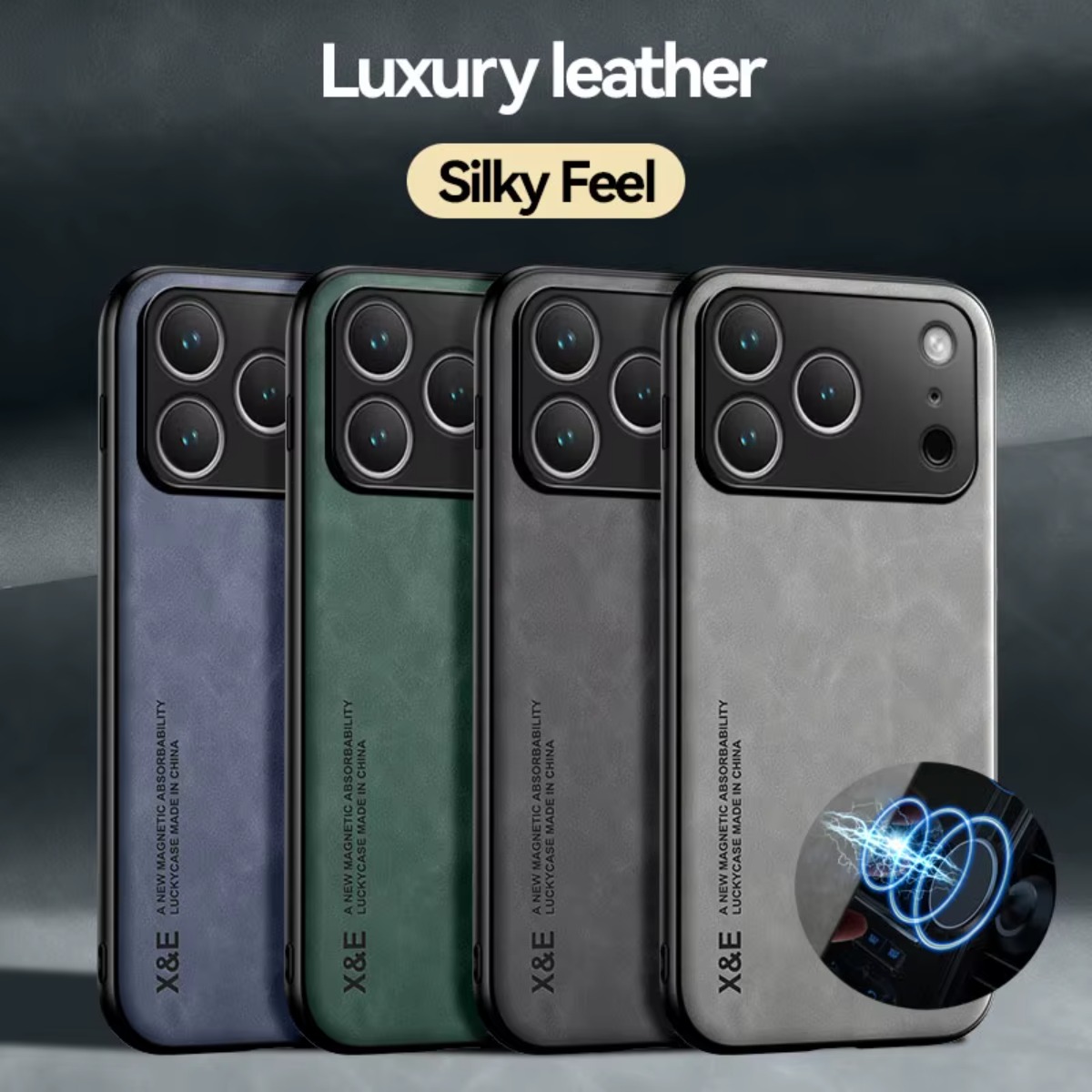 Leather  Phone Case  for APPLE - Car Phone Holder Magnetic recension och pris