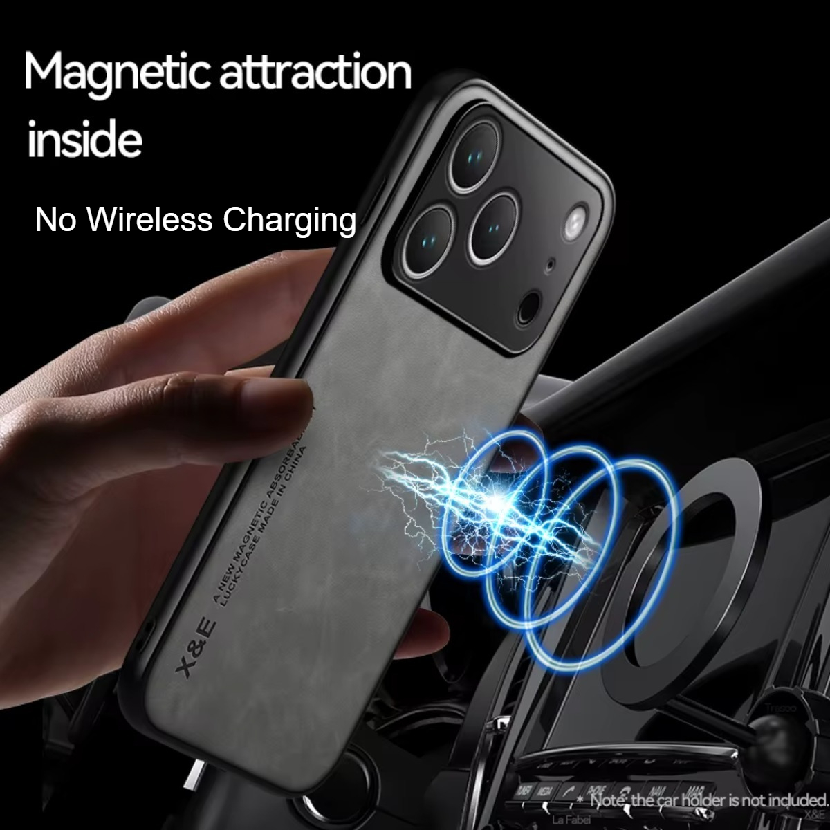 Leather  Phone Case  for APPLE - Car Phone Holder Magnetic recension och pris