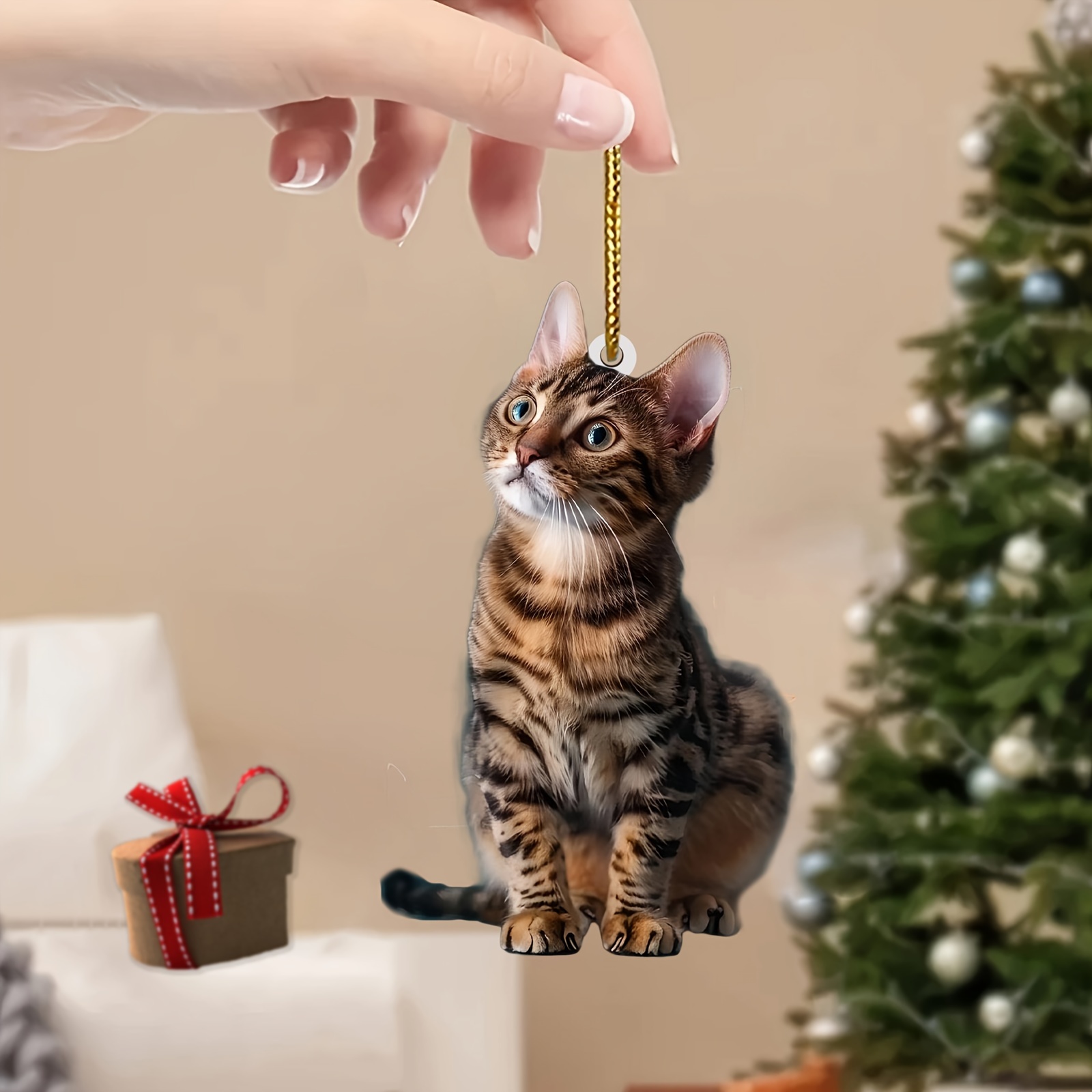 3pcs 2D Flat Cat Acrylic Penda - Car Accessories Xmas recension och pris