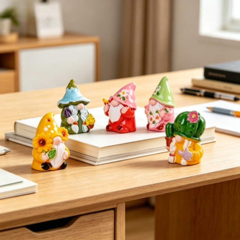 Mini 6Pcs Gnome Figurines Resi - Car Accessories Xmas recension och pris