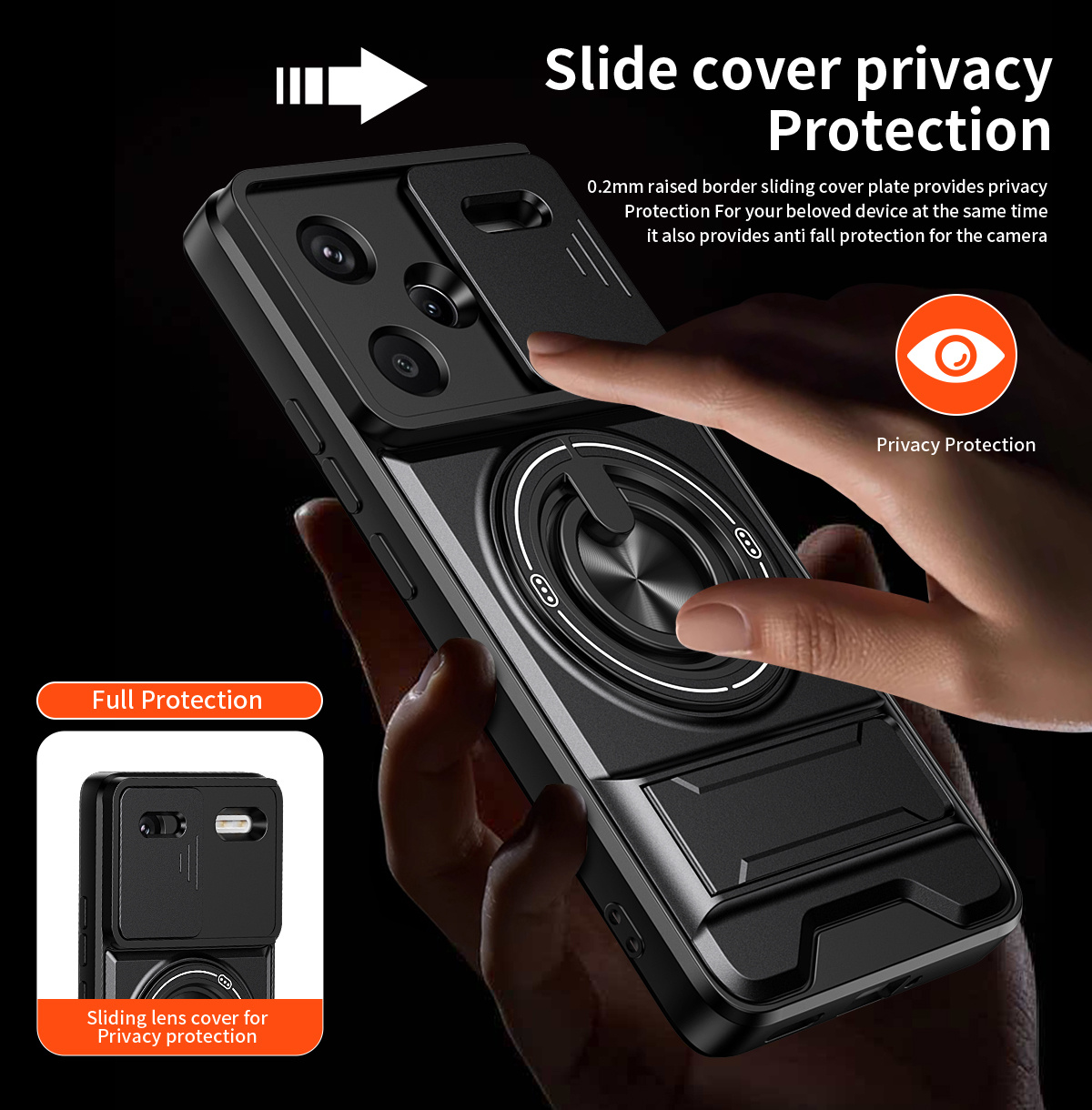 Lens Slide Camera Phone Case f - Car Phone Holder Magnetic recension och pris