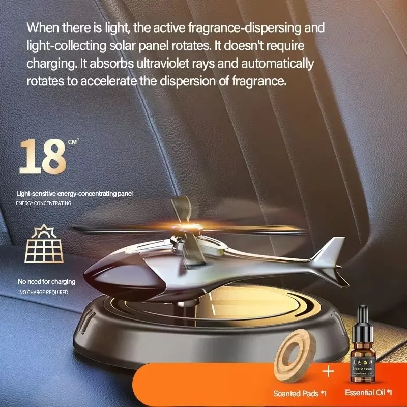 Solar Powered Helicopter Car A - Car Accessories Perfume recension och pris